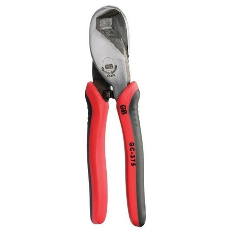 Cable Cutter, 8 In OAL, Steel Jaw, RubberGrip Handle, Red Handle